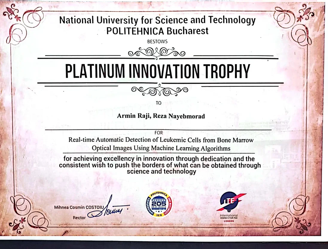 Platinum Innovation Trophy