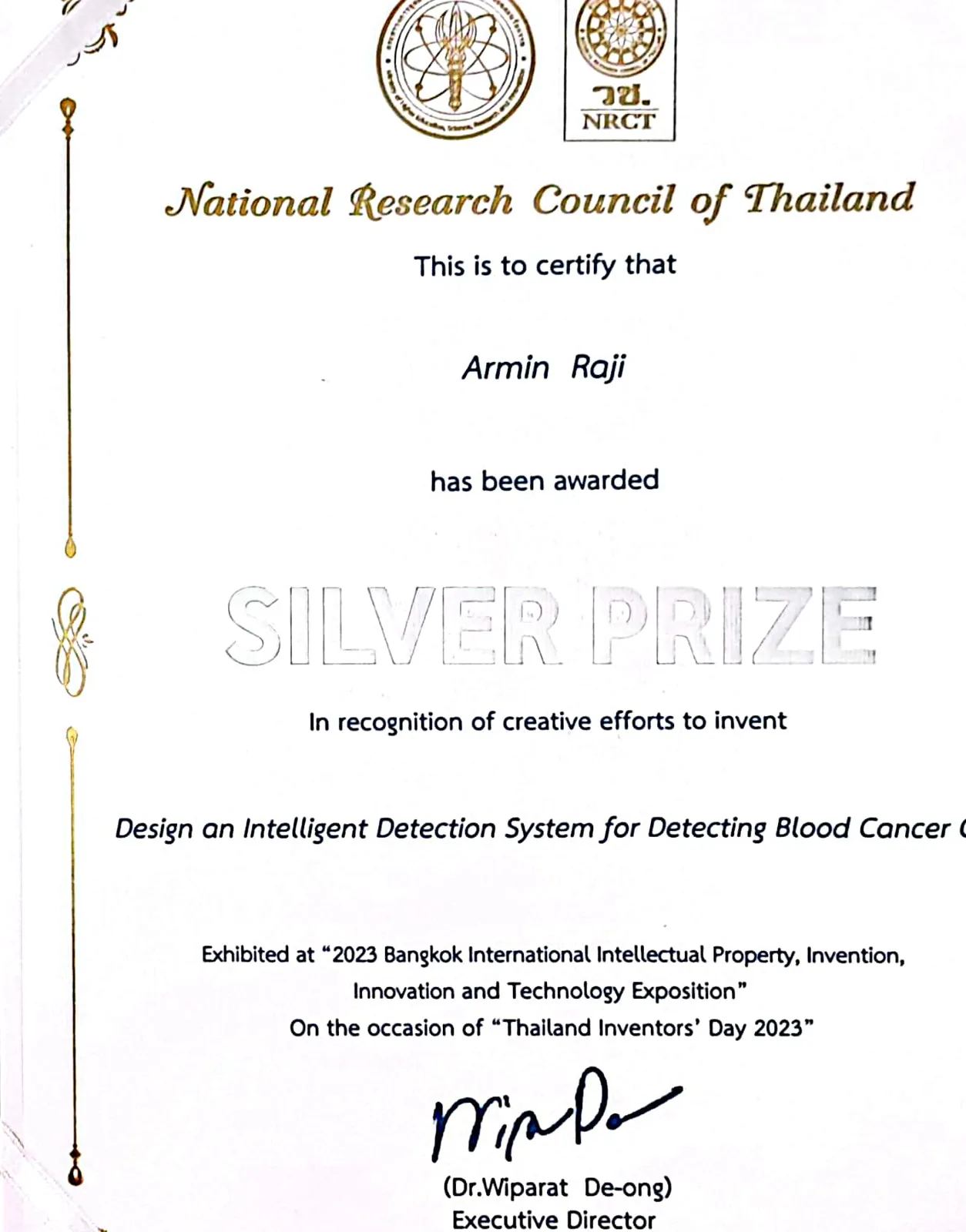 NRCT Silver Prize